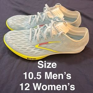 NEW Unisex Brooks ELMN8 7 Track Spikes. Size 10.5M/12W.
